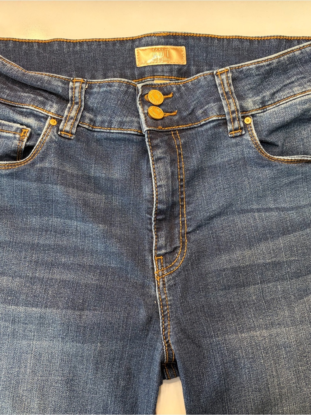 Kut from the Kloth Women's Dark Blue High Rise Bootcut Jeans Tall